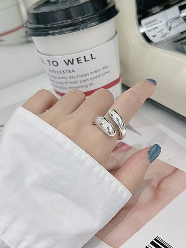 925 Sterling Silver Geometric Trend Ring