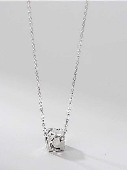 Collier minimaliste rond en argent sterling 925 avec strass