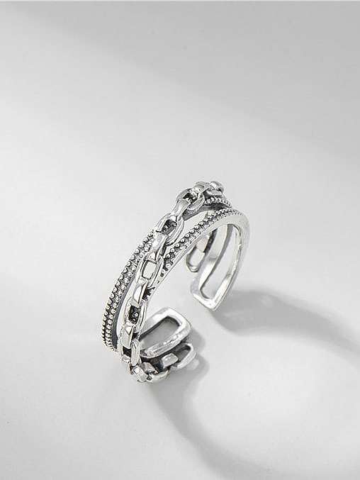 925 Sterling Silver Geometric Vintage Stackable Ring