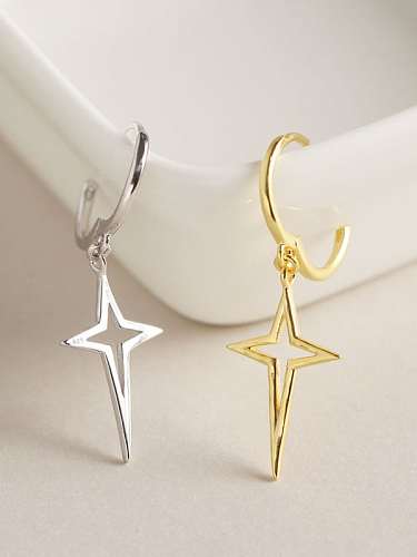 925 Sterling Silver Star Minimalist Huggie Earring