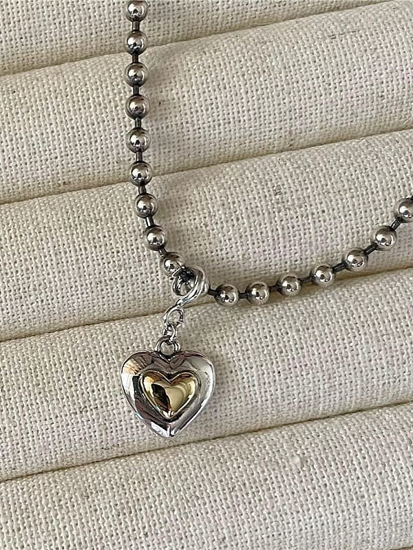 925 Sterling Silver Heart Vintage Pendant