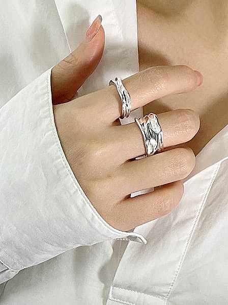 925 Sterling Silver Irregular Vintage Band Ring