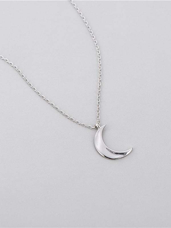 Collier minimaliste lune en argent sterling 925