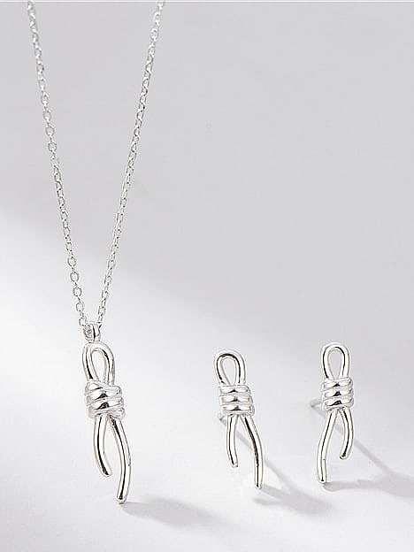 925 Sterling Silber Bowknot minimalistische Halskette
