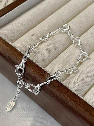 Bracelet vintage géométrique en argent sterling 925