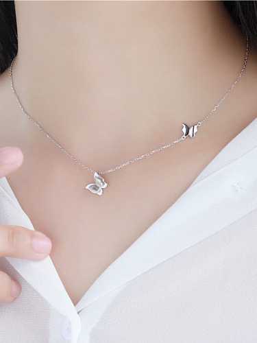 925 Sterling Silver Butterfly Minimalist Necklace
