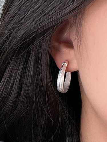 Boucles d'oreilles minimalistes géométriques en argent sterling 925