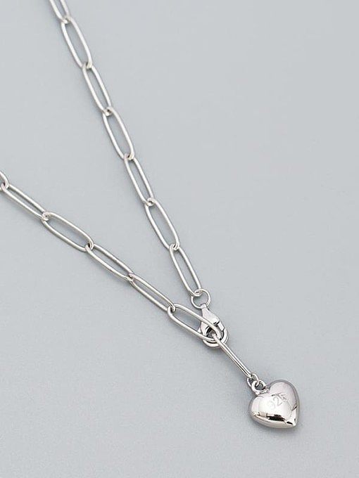 925 Sterling Silber Herz Vintage Halskette