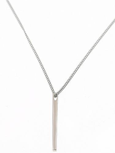 925 Sterling Silver Geometric Minimalist Link Necklace