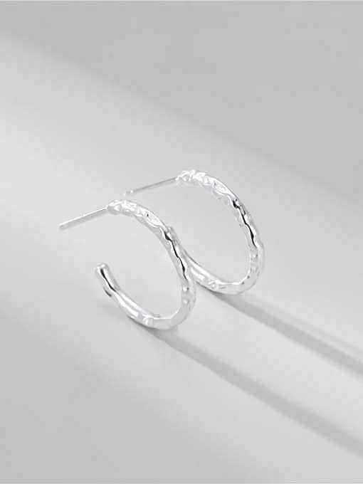 Boucles d'oreilles en forme de ligne minimaliste géométrique en argent sterling 925