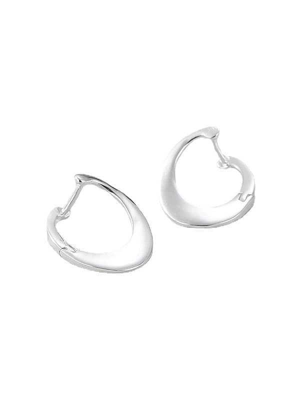925 Sterling Silver Smotth Round Minimalist Stud Earring