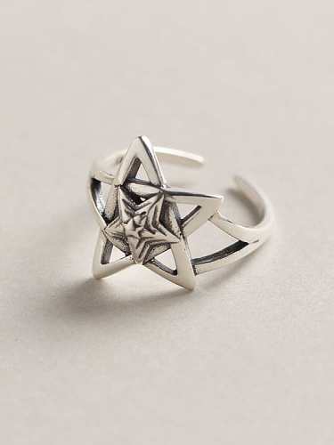 925 Sterling Silver Star Trend Band Ring