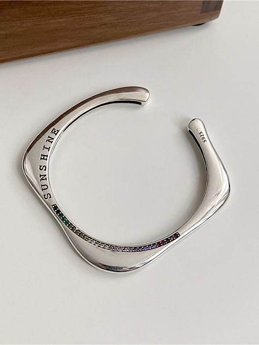 925 Sterling Silver Letter Vintage Cuff Bangle