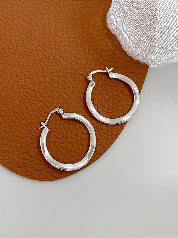 925 Sterling Silver Geometric Minimalist Huggie Earring