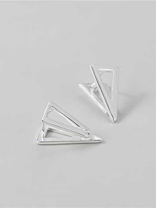 925 Sterling Silver Hollow Triangle Minimalist Stud Earring