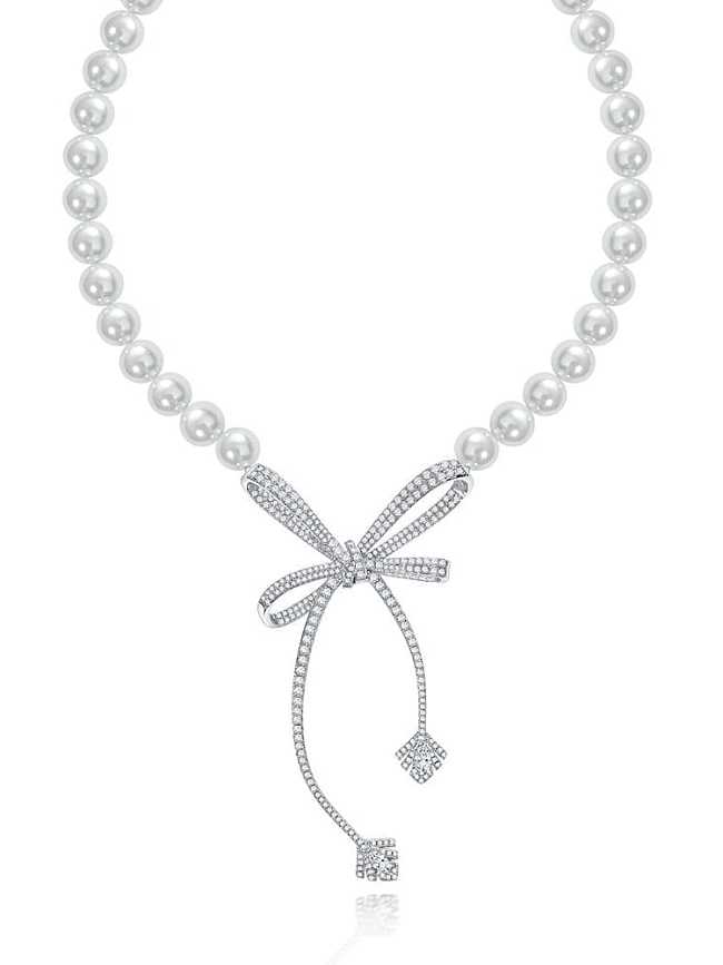 925 Sterling Silber High Carbon Diamond Fliege Luxus Halskette