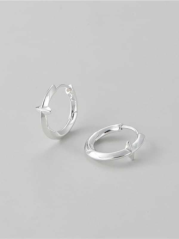 925 Sterling Silver Cross Minimalist Huggie Earring