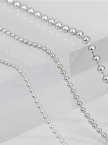 925 Sterling Silver Round Minimalist Bead Chain