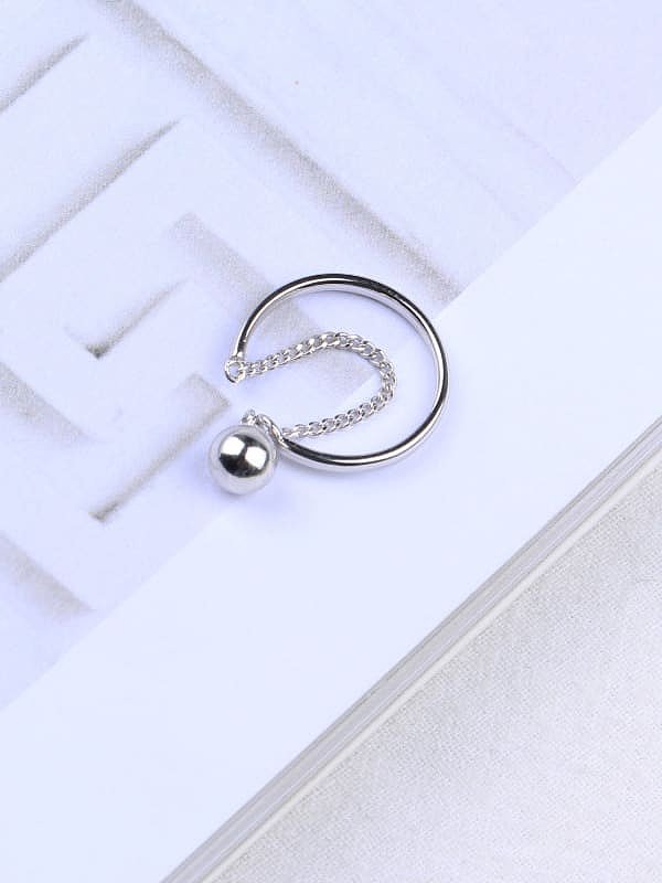 925 Sterling Silver Ball Minimalist Midi Ring