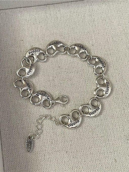 925 Sterling Silver Heart Vintage Bracelet