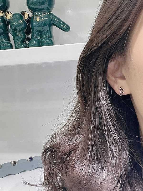 925 Sterling Silver keel Vintage Stud Earring