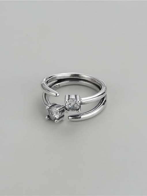 925 Sterling Silver Cubic Zirconia Trend Band Ring