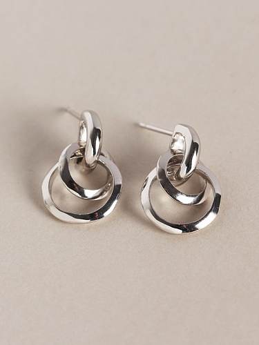 Boucles d'oreilles minimalistes géométriques en argent sterling 925