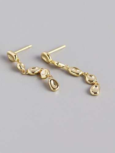 Boucles d'oreilles pendantes artisanales géométriques en argent sterling 925 avec oxyde de zirconium