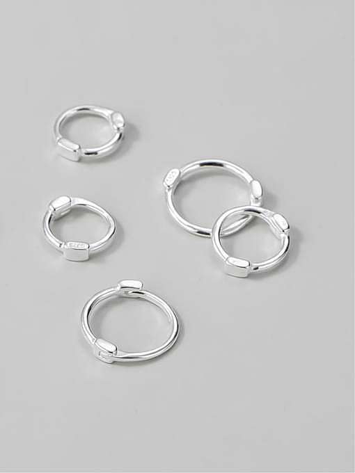 925 Sterling Silver Geometric Minimalist Huggie Earring