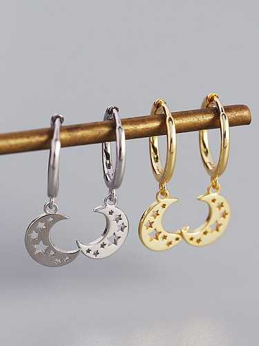 925 Sterling Silver Moon Minimalist Huggie Earring