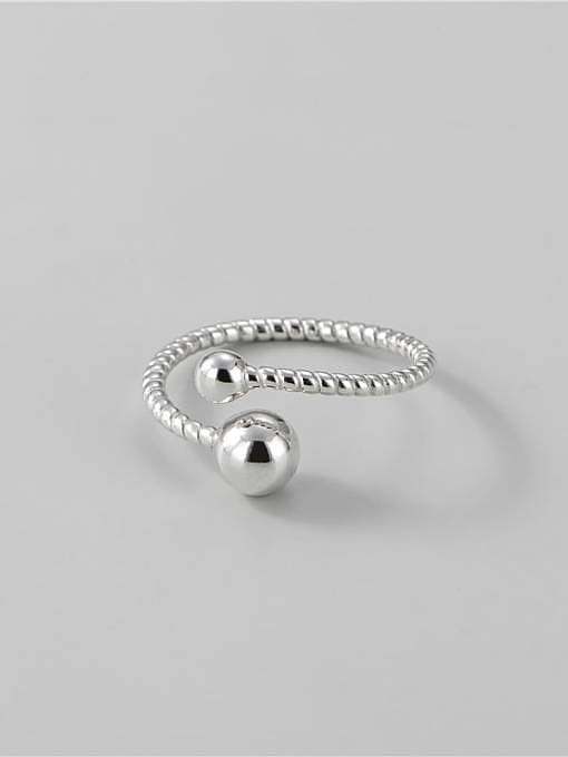 925 Sterling Silver Woven Round Vintage Band Ring