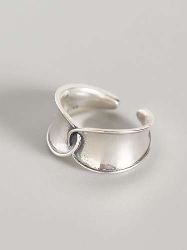 Bague minimaliste géométrique en argent sterling 925