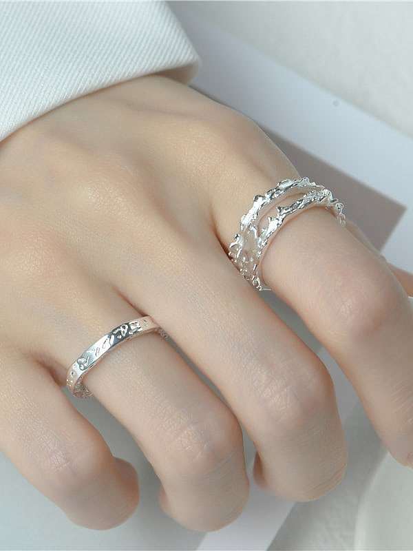925 Sterling Silver Geometric Minimalist Stackable Ring