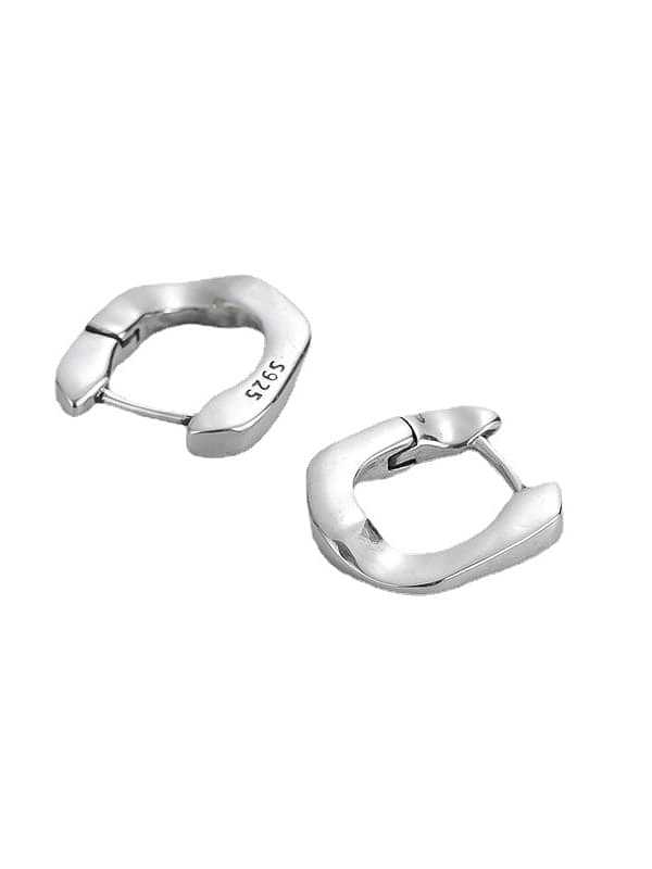 925 Sterling Silver Geometric Minimalist Huggie Earring