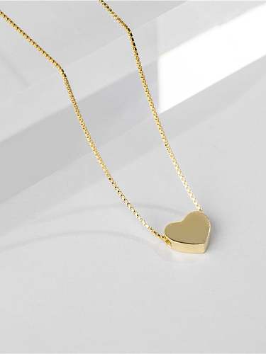 Collier minimaliste coeur en argent sterling 925