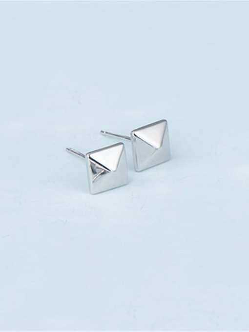 Geometrischer minimalistischer Ohrstecker aus 925er Sterlingsilber