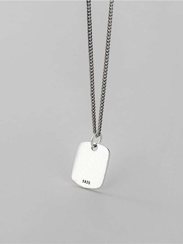 925 Sterling Silver Rectangle Minimalist Necklace