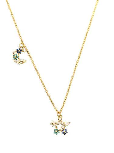 925 Sterling Silver Cubic Zirconia Star Dainty Necklace