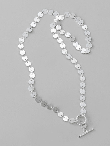 Collar Minimalista Redondo Liso de Plata de Ley 925