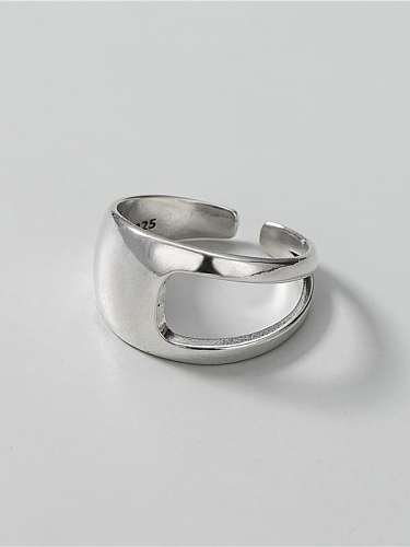 Bague minimaliste géométrique en argent sterling 925