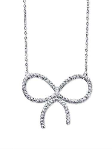 Halskette aus 925er Sterlingsilber mit Diamanten und hohem Kohlenstoffgehalt