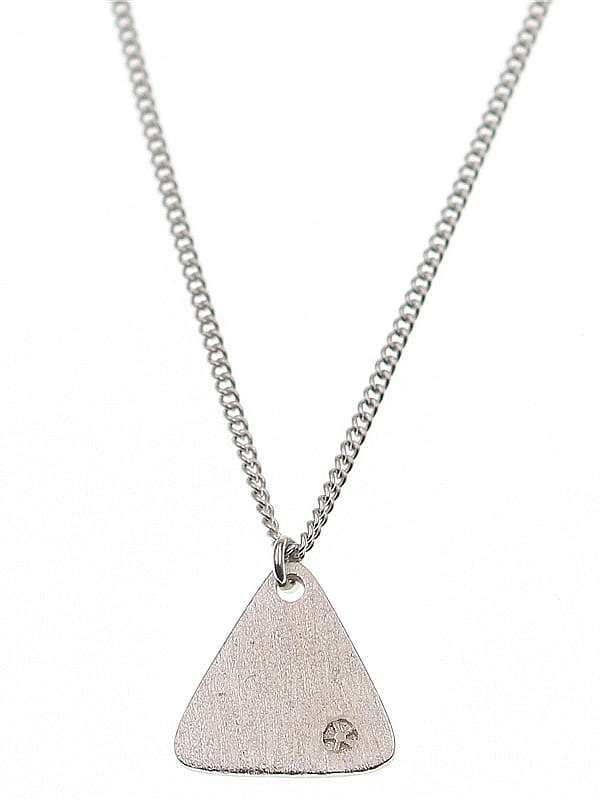 925 Sterling Silver Triangle Minimalist Necklace