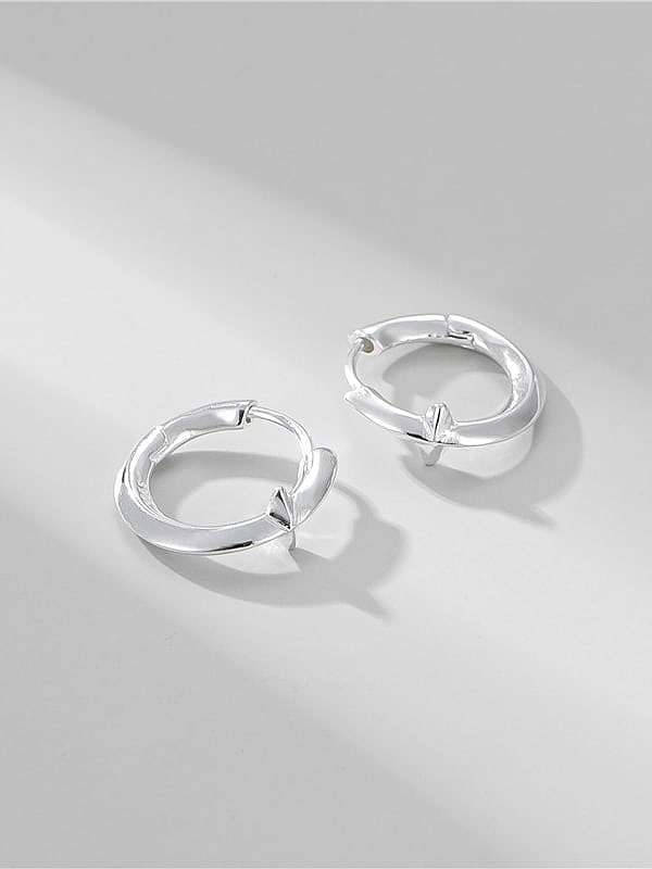 925 Sterling Silver Cross Minimalist Huggie Earring