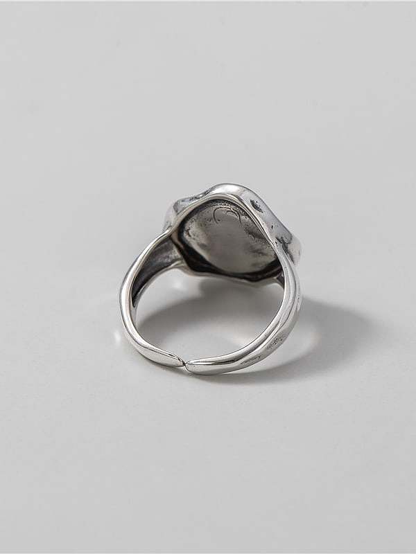 925 Sterling Silver Geometric Vintage Band Ring
