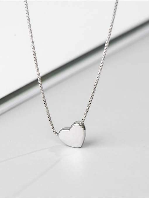 925 Sterling Silver Heart Minimalist Necklace