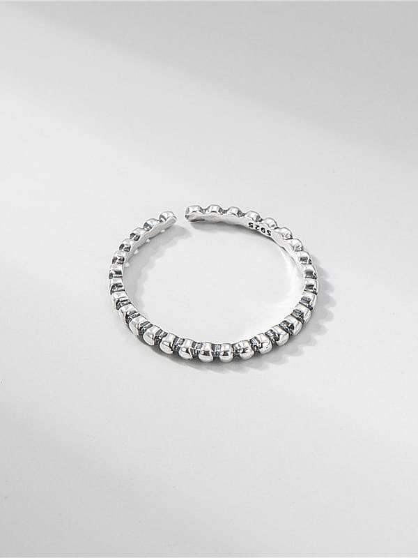 925 Sterling Silver Round Vintage Band Ring