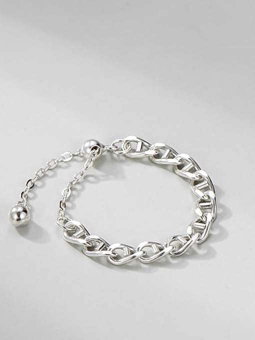 925 Sterling Silver Geometric Vintage Band Ring