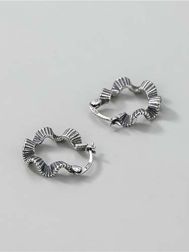 Boucles d'oreilles pendantes vintage géométriques en argent sterling 925