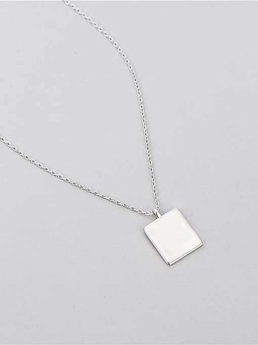 Colar minimalista geométrico de prata esterlina 925