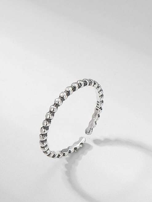 925 Sterling Silver Round Vintage Band Ring